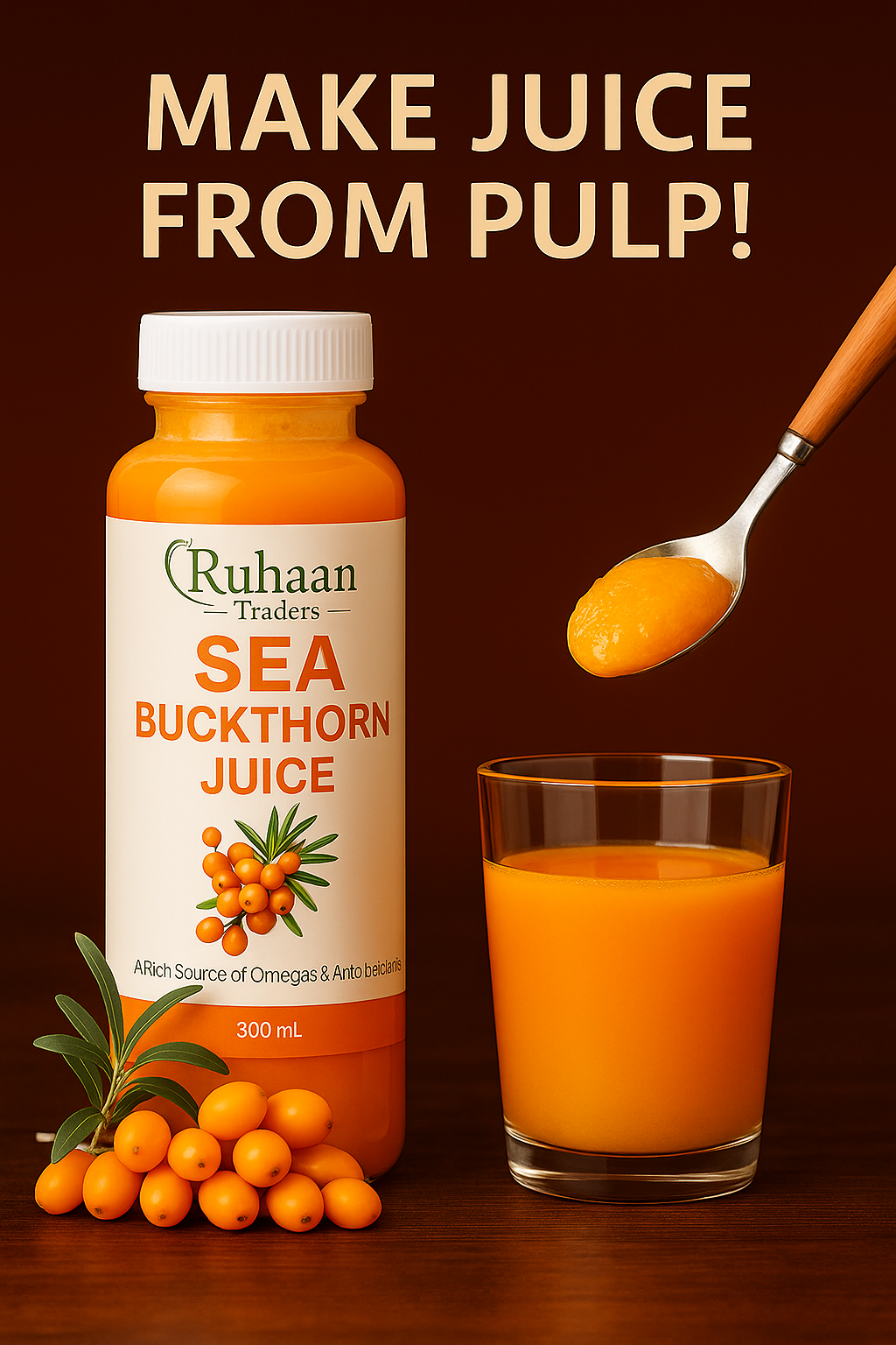 Himalayan Sea Buckthorn Berries Juice - Pure & Natural